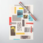 Abstract Geometric Paper Collage Wrapping Paper Gallery Image 1