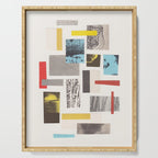 Abstract Geometric Paper Collage Serving Tray Gallery Image 1