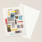 Abstract Geometric Paper Collage Stationery Card Gallery Image 2