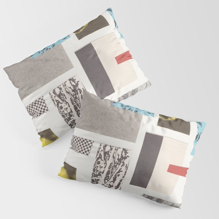Abstract Geometric Paper Collage Pillow Sham Gallery Image 3