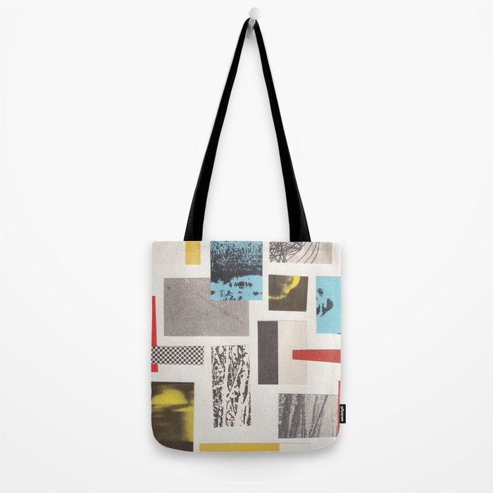 Abstract Geometric Paper Collage Tote Bag Gallery Image 2