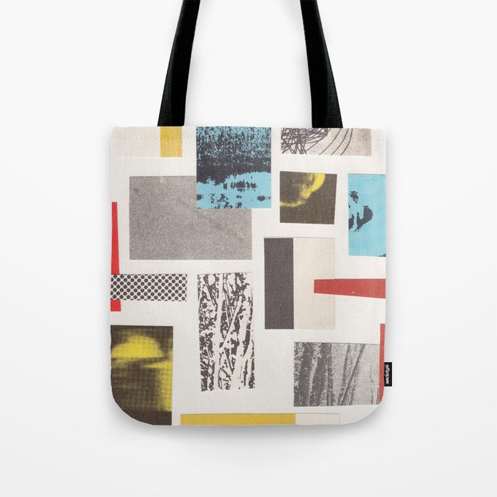 Abstract Geometric Paper Collage Tote Bag Gallery Image 1