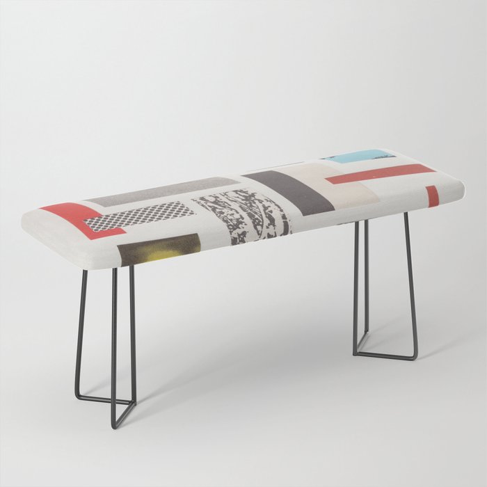 Abstract Geometric Paper Collage Bench Gallery Image 1