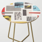 Abstract Geometric Paper Collage Side Table Gallery Image 2