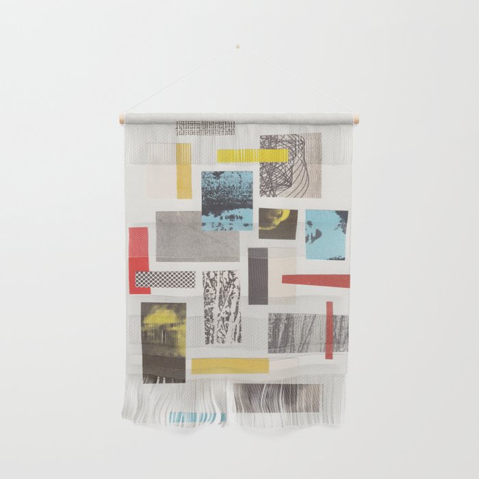Abstract Geometric Paper Collage Wall Hanging Gallery Image 1