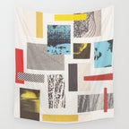 Abstract Geometric Paper Collage Wall Tapestry Gallery Image 4