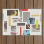 Abstract Geometric Paper Collage Outdoor Rug Gallery Image 1