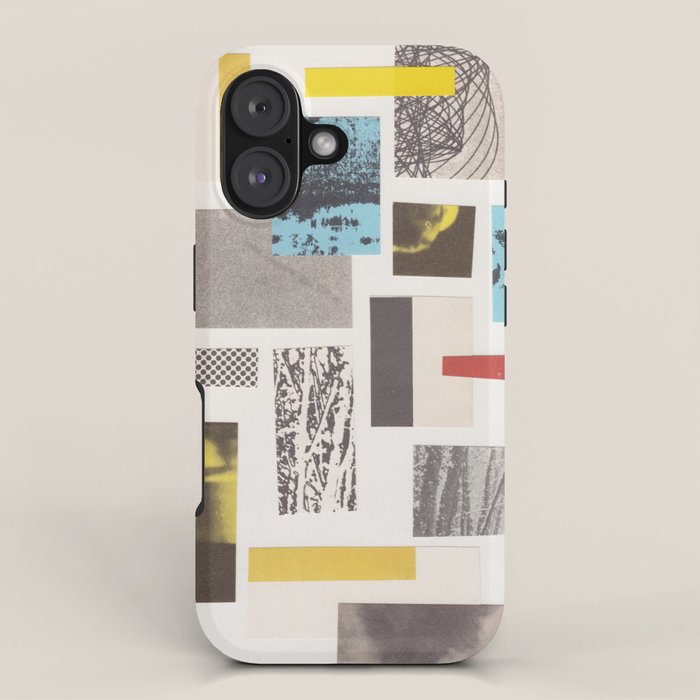 Abstract Geometric Paper Collage iPhone Case Gallery Image 1