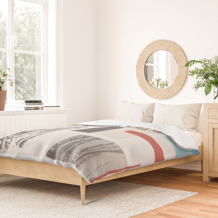 Abstract Geometric Paper Collage Duvet Cover Gallery Image 2