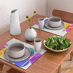 Translucent Rainbow Colored Circles with Sparkles - Multi Colored Placemat Gallery Image 2