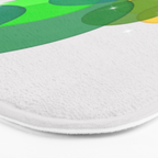 Translucent Rainbow Colored Circles with Sparkles - Multi Colored Bath Mat Gallery Image 3