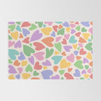 Retro Colorful Hearts Rug Gallery Image 2