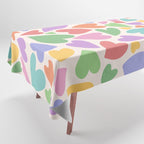 Retro Colorful Hearts Tablecloth Gallery Image 1