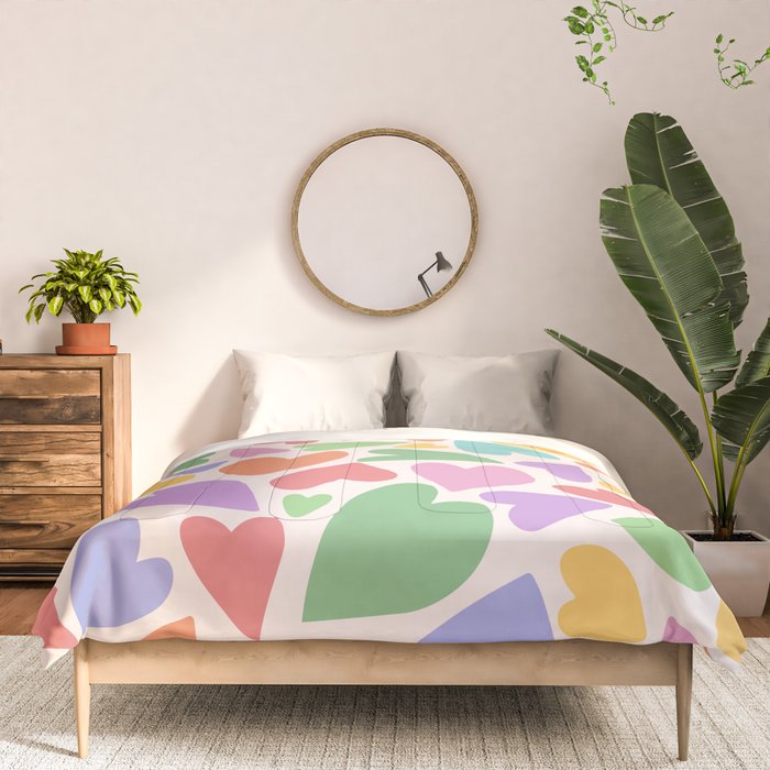 Retro Colorful Hearts Comforter Gallery Image 3