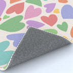 Retro Colorful Hearts Rug Gallery Image 4