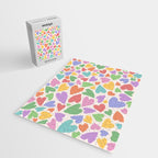 Retro Colorful Hearts Jigsaw Puzzle Gallery Image 2