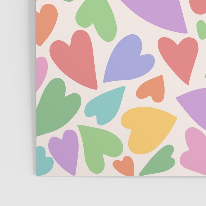 Retro Colorful Hearts Poster Gallery Image 3
