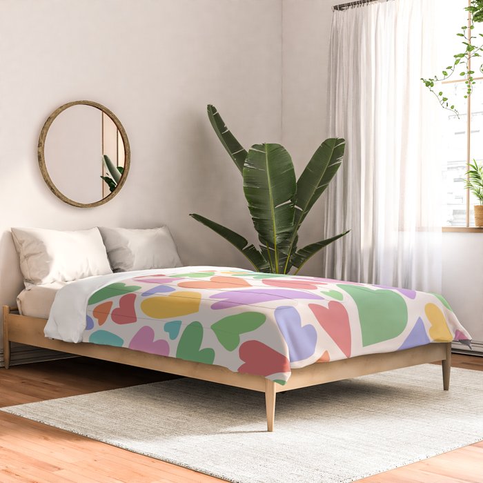 Retro Colorful Hearts Comforter Gallery Image 2