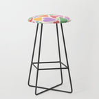 Retro Colorful Hearts Stool Gallery Image 1