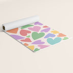 Retro Colorful Hearts Yoga Mat Gallery Image 2