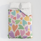 Retro Colorful Hearts Duvet Cover Gallery Image 6