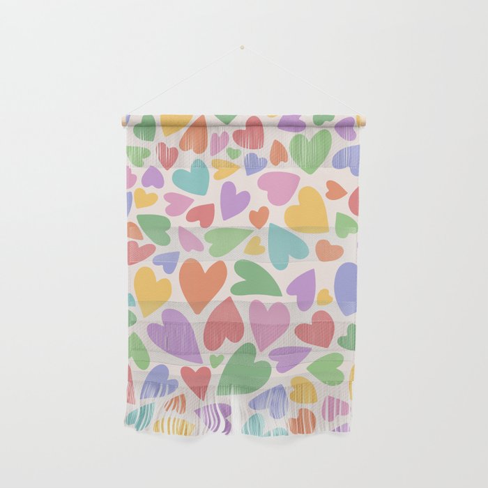 Retro Colorful Hearts Wall Hanging Gallery Image 1