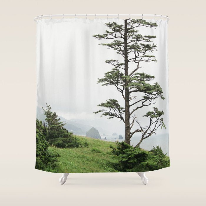 Oregon Coast #2 - Nature, Landscape Photography Shower Curtain Gallery Image 1