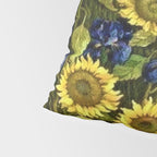 Sunflowers & Blue Irises by Vincent van Gogh Pillow Sham Gallery Image 4