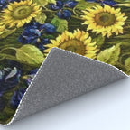 Sunflowers & Blue Irises by Vincent van Gogh Rug Gallery Image 4