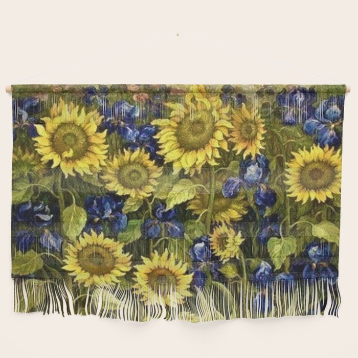 Sunflowers & Blue Irises by Vincent van Gogh Wall Hanging Gallery Image 1
