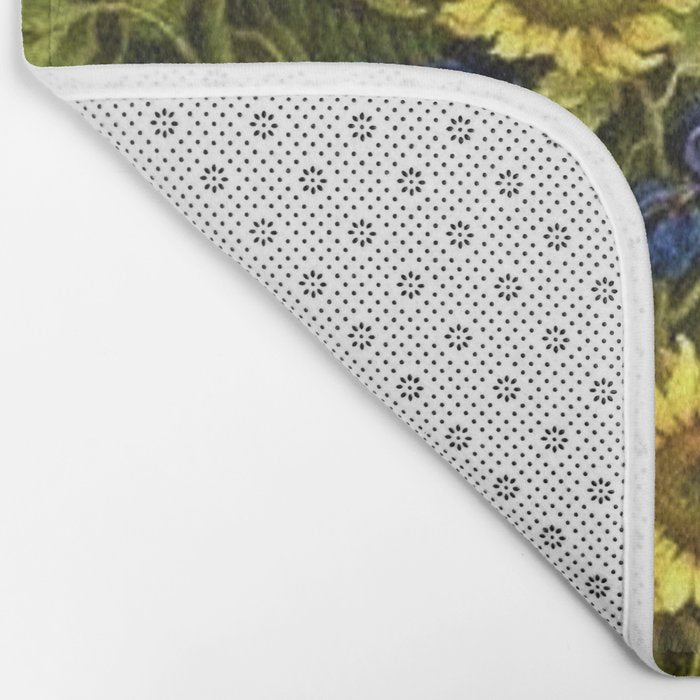 Sunflowers & Blue Irises by Vincent van Gogh Bath Mat Gallery Image 2