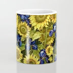 Sunflowers & Blue Irises by Vincent van Gogh Coffee Mug Gallery Image 4