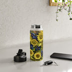 Sunflowers & Blue Irises by Vincent van Gogh Water Bottle Gallery Image 4