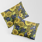 Sunflowers & Blue Irises by Vincent van Gogh Pillow Sham Gallery Image 3