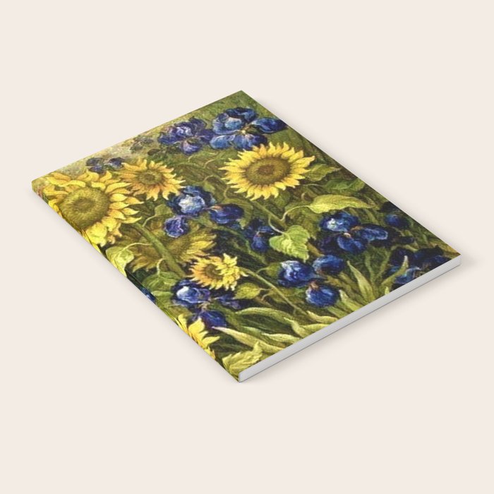 Sunflowers & Blue Irises by Vincent van Gogh Notebook Gallery Image 1