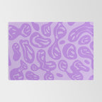 Pastel Purple Dripping Smiley Rug Gallery Image 2