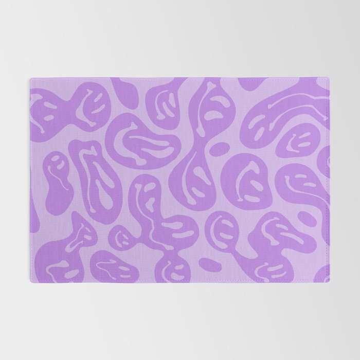Pastel Purple Dripping Smiley Rug Gallery Image 2