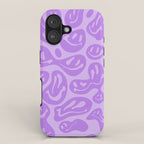 Pastel Purple Dripping Smiley iPhone Case Gallery Image 1