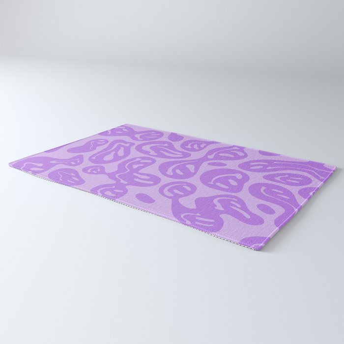 Pastel Purple Dripping Smiley Rug Gallery Image 3