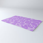 Pastel Purple Dripping Smiley Rug Gallery Image 3