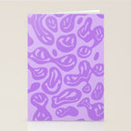 Pastel Purple Dripping Smiley Stationery Card Gallery Image 2