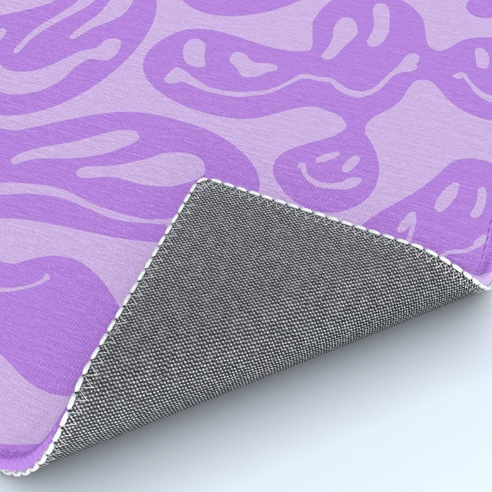 Pastel Purple Dripping Smiley Rug Gallery Image 4