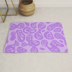 Pastel Purple Dripping Smiley Rug Gallery Image 1