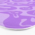 Pastel Purple Dripping Smiley Bath Mat Gallery Image 3