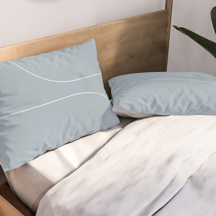 Modern Minimal Line Abstract XIII Pillow Sham Gallery Image 2