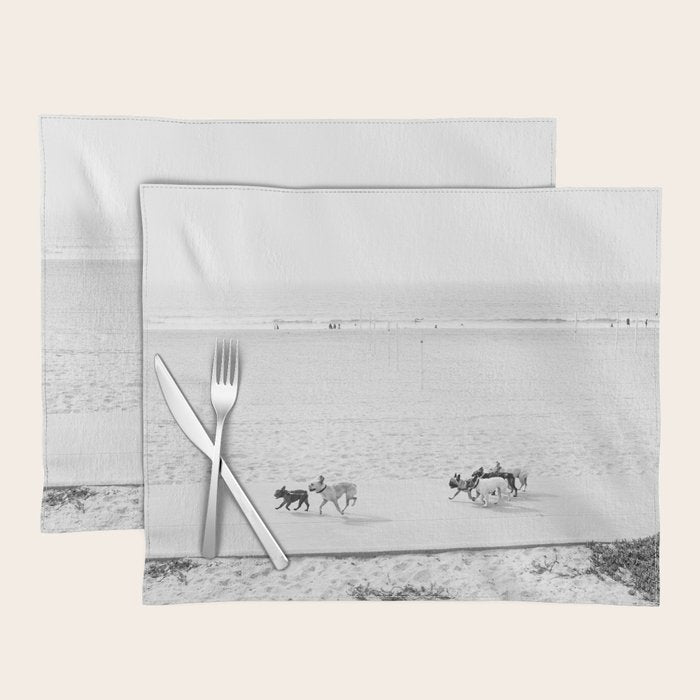 Puppy Traffic, French Bulldogs, Frenchie Art, French Bulldog Gifts Placemat Gallery Image 1