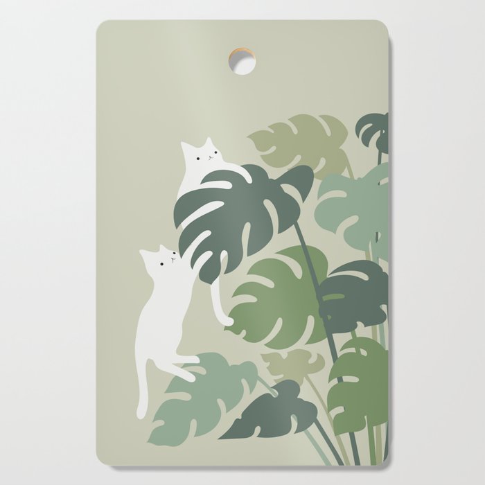 Cat and Plant 42 Cutting Board Gallery Image 1