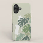 Cat and Plant 42 iPhone Case Gallery Image 1