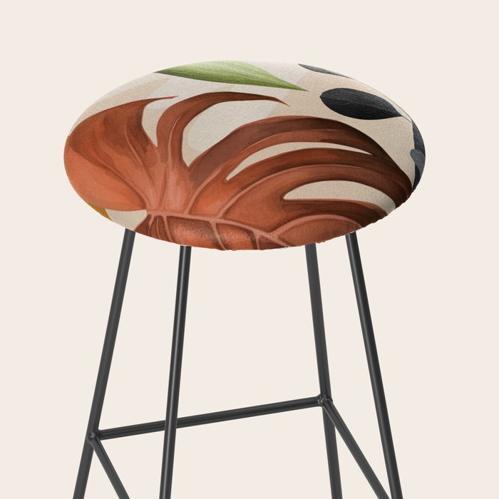 Abstract Tropical Art 20 Stool Gallery Image 2