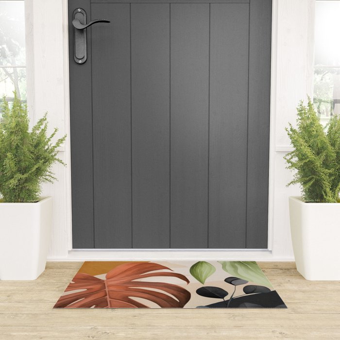 Abstract Tropical Art 20 Welcome Mat Gallery Image 3